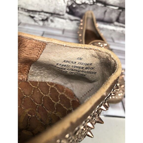Sam Edelman Rose Gold Adena Spike Studs Fabric Ballet Flats Women Sz 8M US/39EU - Picture 7 of 16
